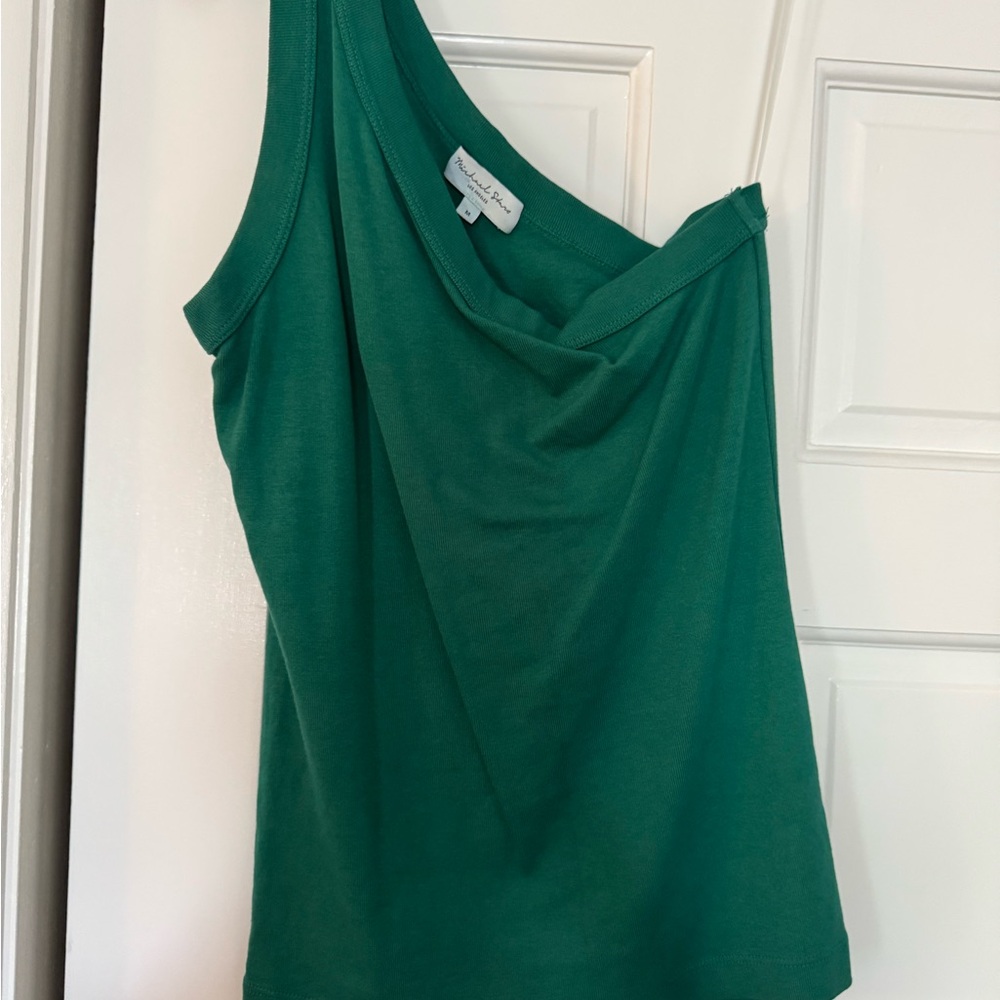 Green One-Shoulder Top